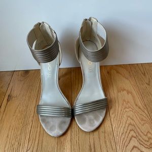 Aldo 4 inch Open Toe Sandals with Metallic Detail
